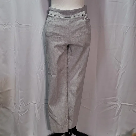 Hillary Radley Women's Light Gray Pull On Ankle Dress Pants Size Small - Picture 2 of 11